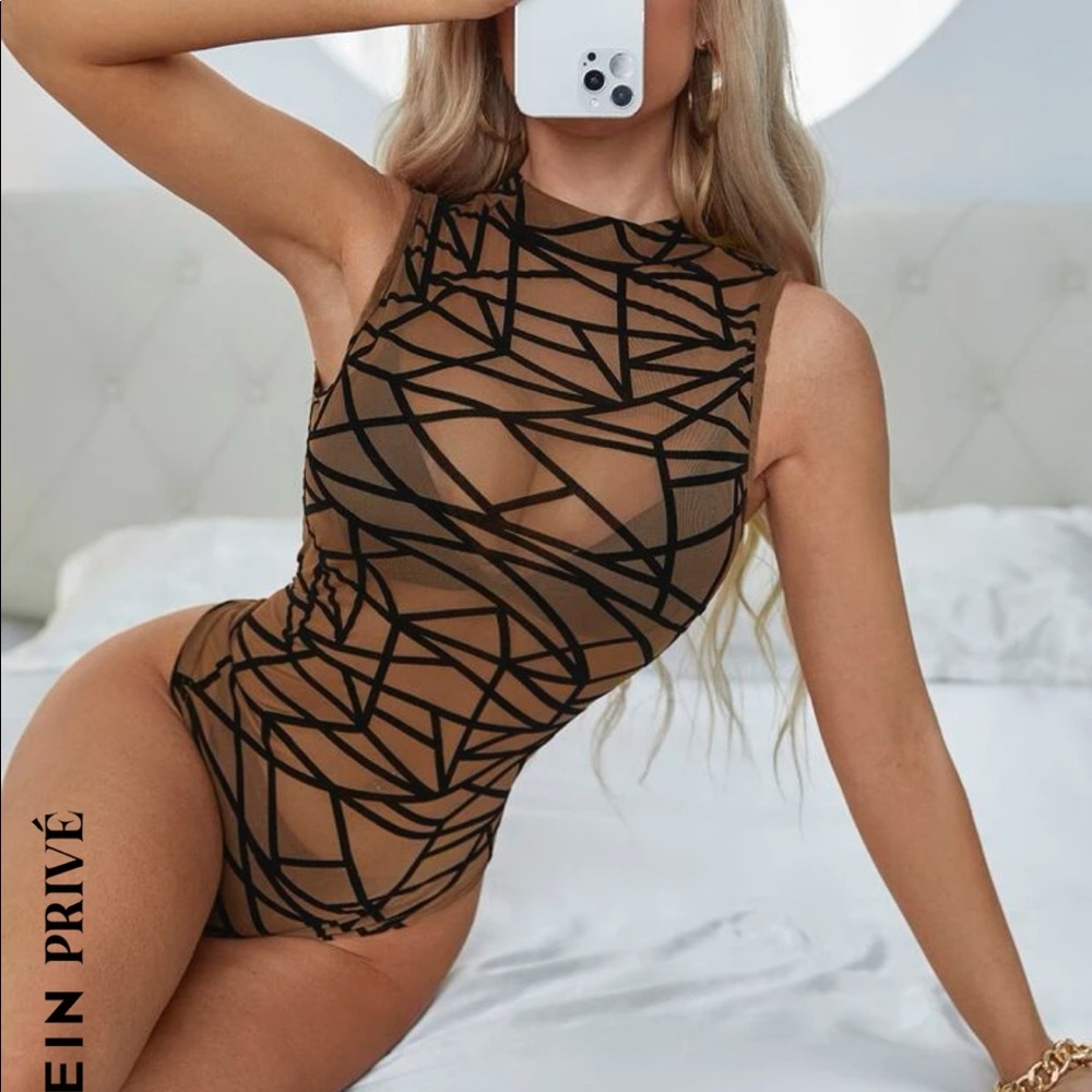 SHEIN transparent bodysuit